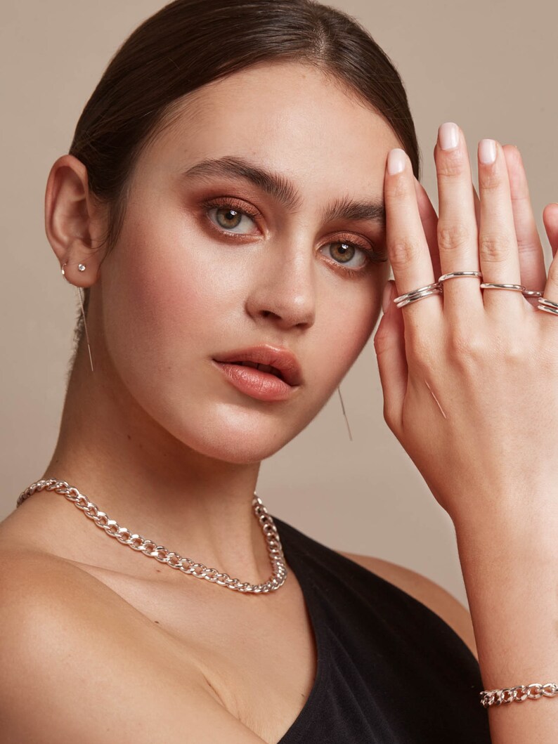 Sterling Silver Stacking Ring Silver Thick Silver Gold Ring Silver Ring Thick Silver Band Thick 2mm Round Stacker