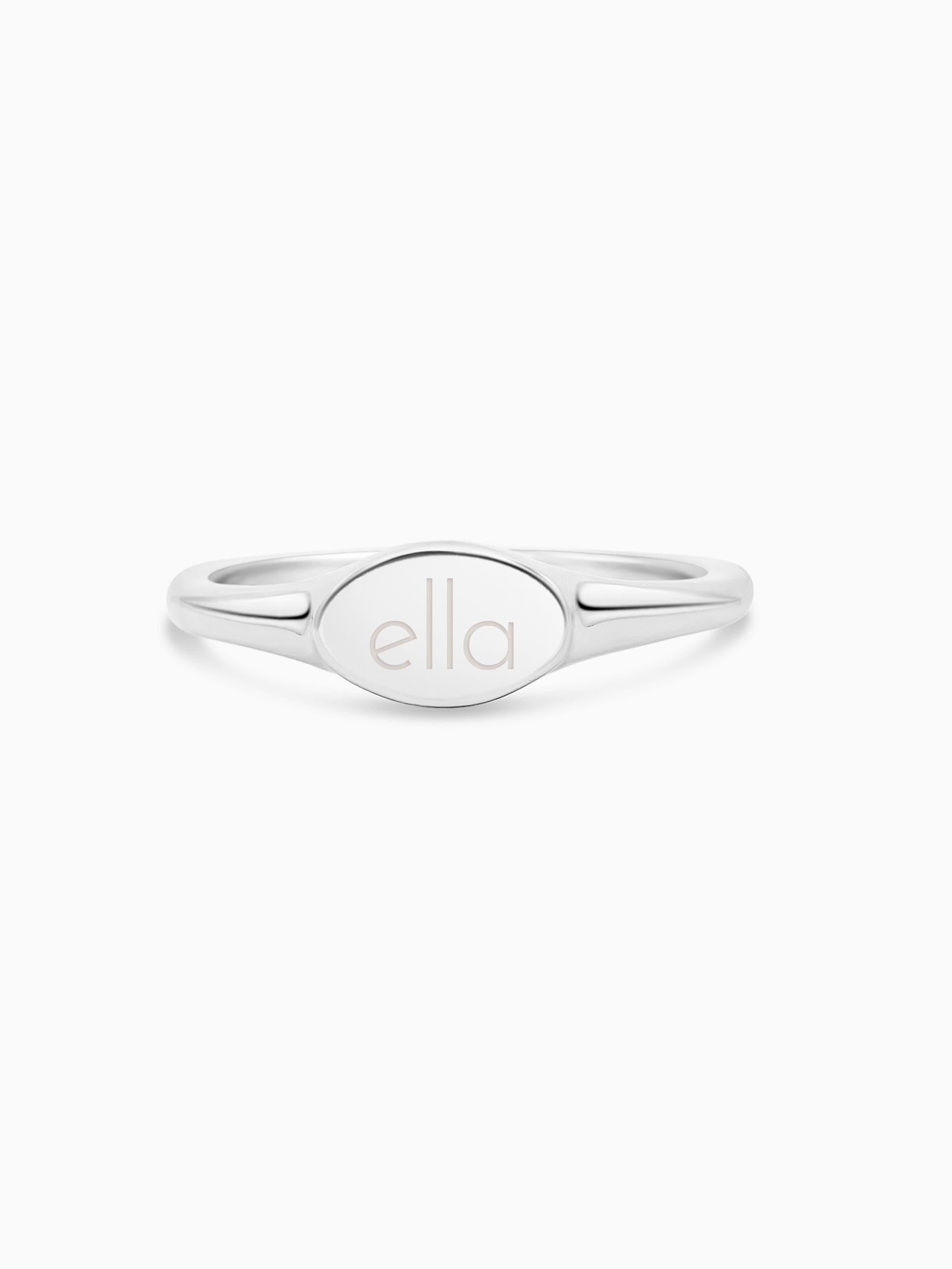 Signet Ring - Silver Engraved Ring Monogram Signet Ring Initial Engraved Ring Personalized Gift