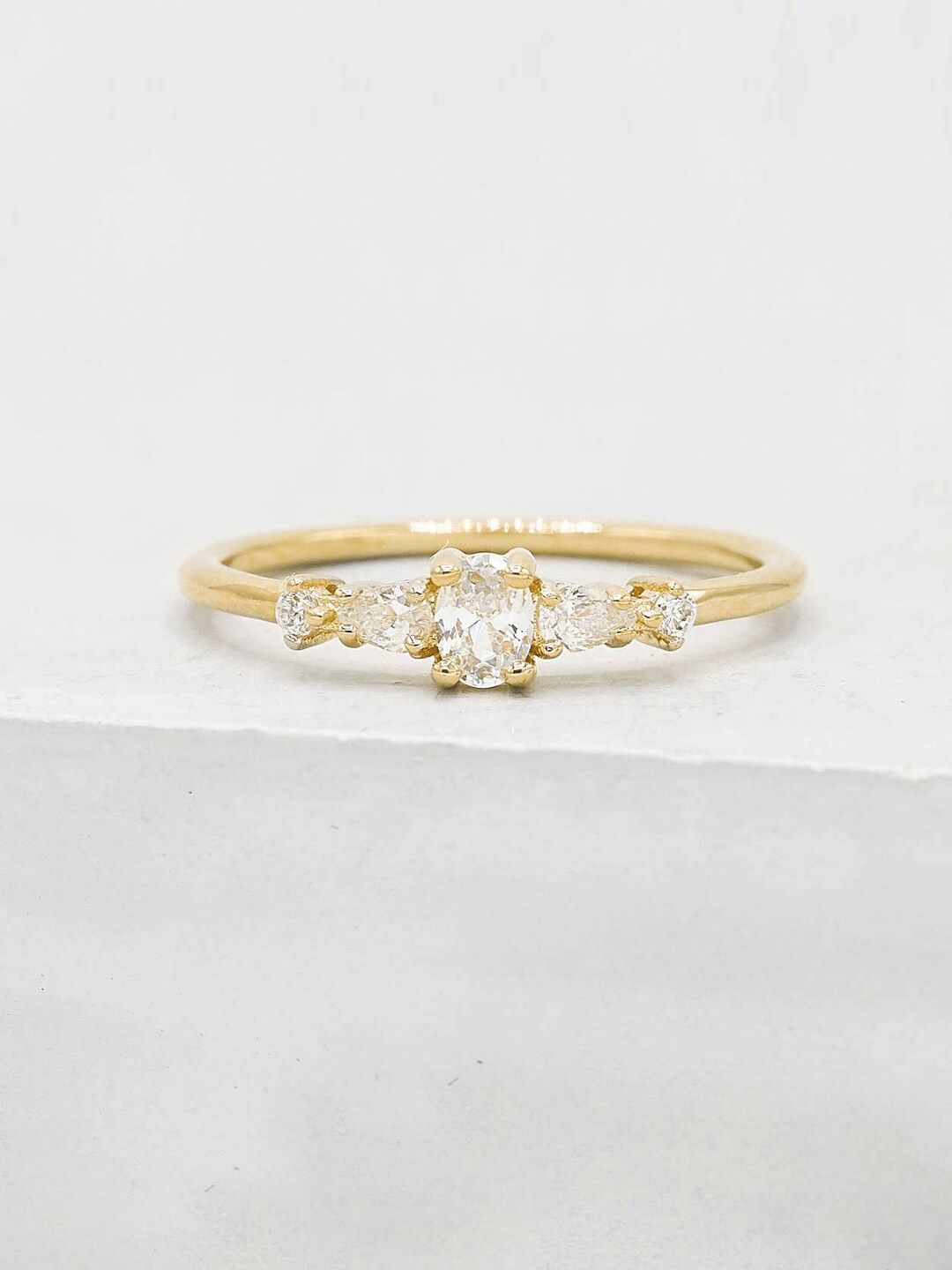 Vintage Inspired Ring - Gold | Small Stacking Ring | Promise Ring ...