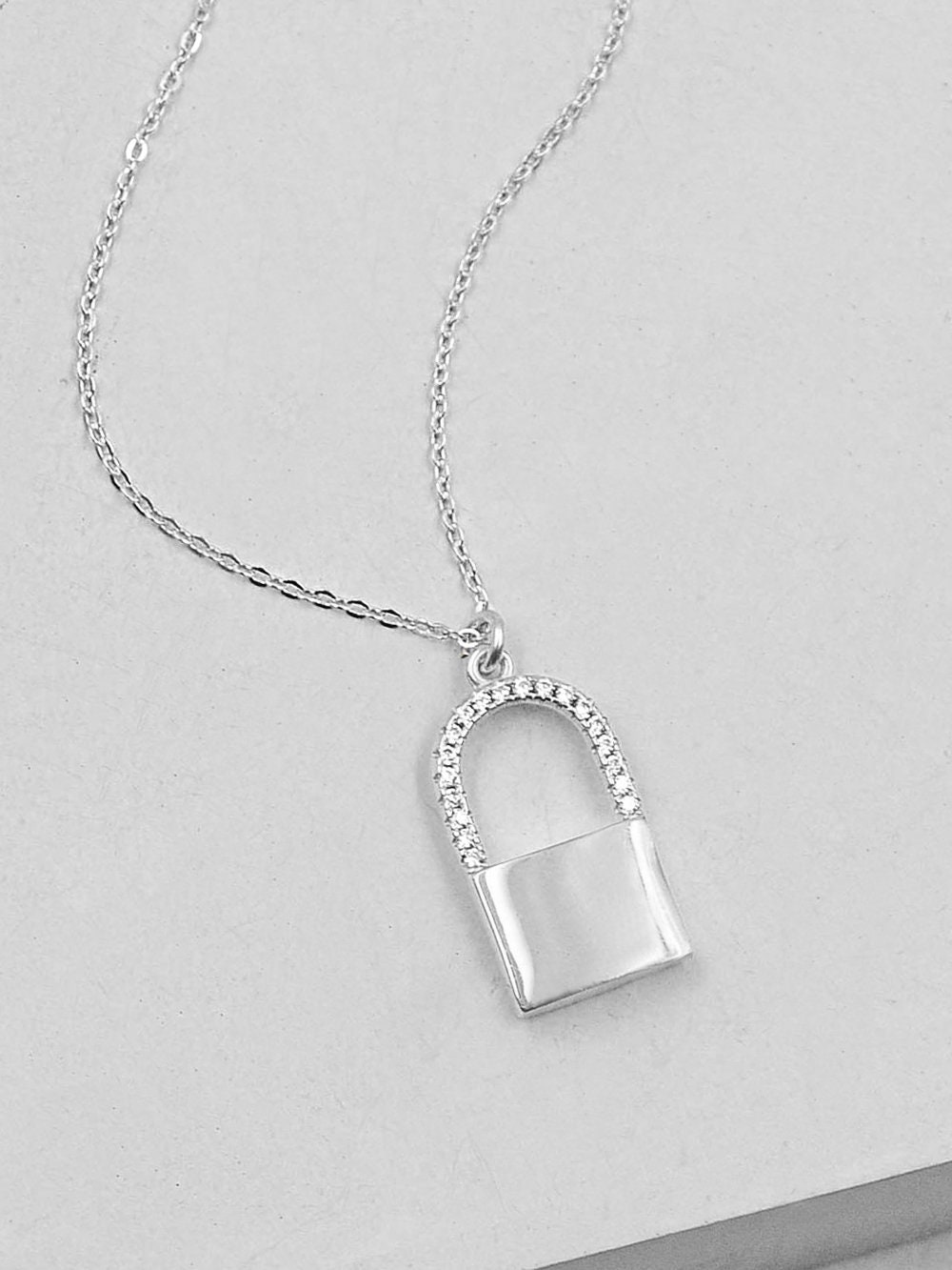 Sparkle Padlock SILVER Padlock Necklace Engraved Padlock Etsy