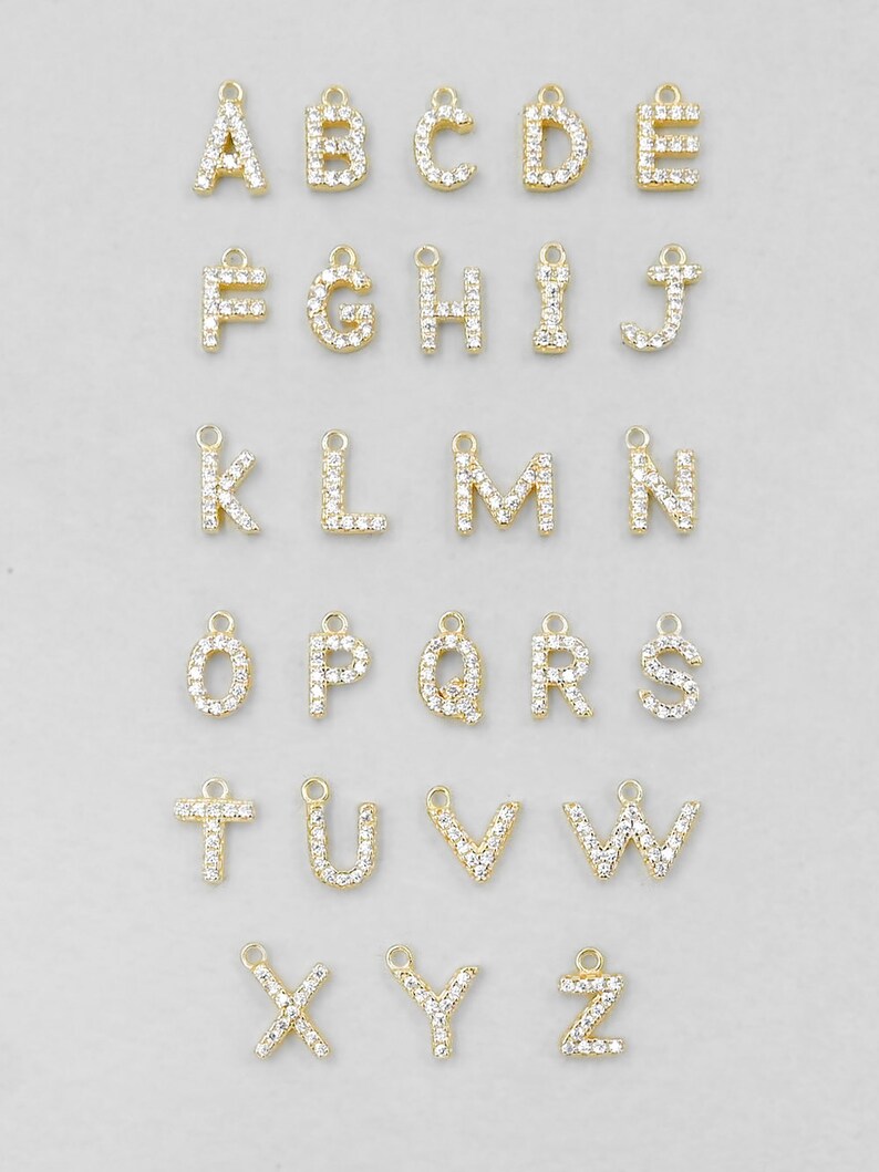 Sparkle Name Necklace GOLD Dangle Letter Necklace Etsy