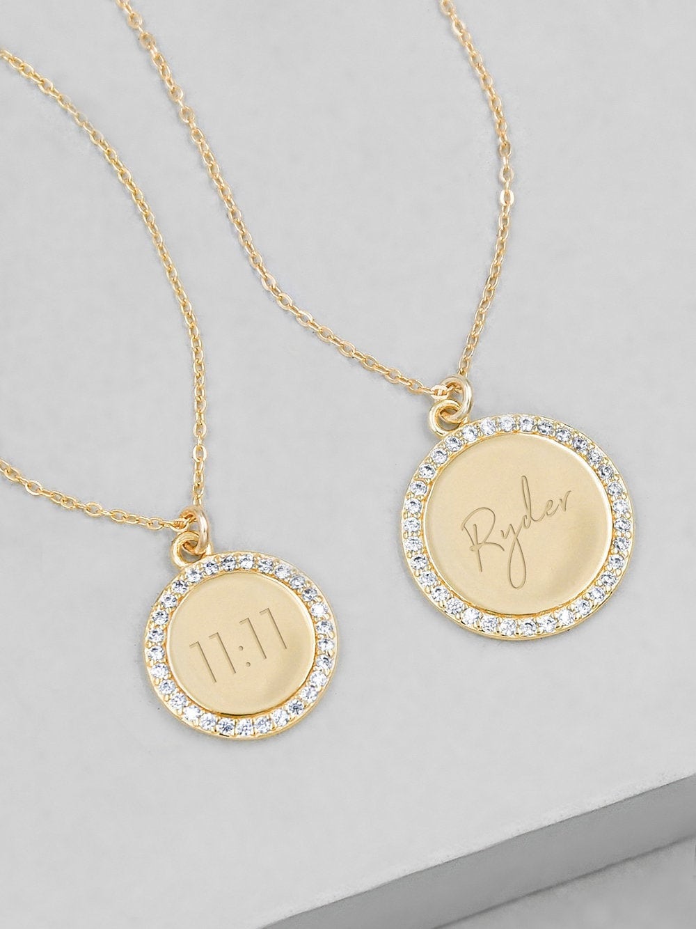 Sparkle Name Coin Necklace GOLD 