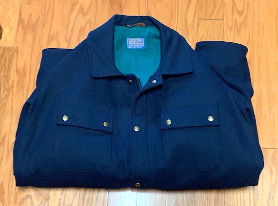 Vintage 1990s Full Zip & Button Down Collared Nav… - image 1