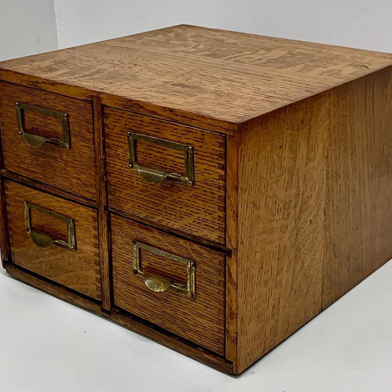 Card Catalog Table Etsy
