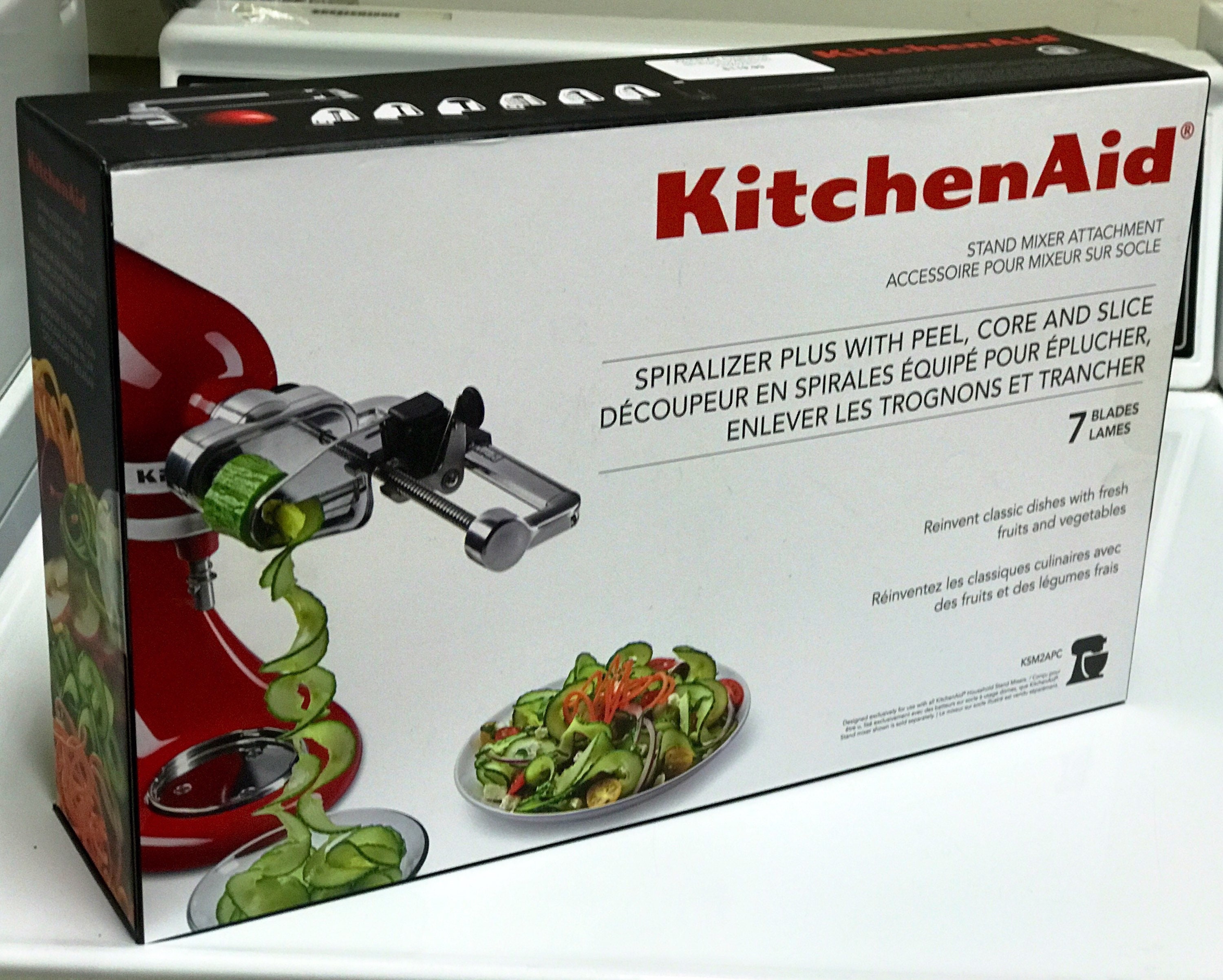 7 Blade Spiralizer Plus with Peel, Core and Slice KSM2APC