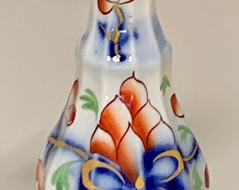 Vintage c. 1845 19th Century Antique EWER PRESTATYN Pattern Unmarked 10 Sided Paneled Lustreware Gaudy Welsh 5" Vase