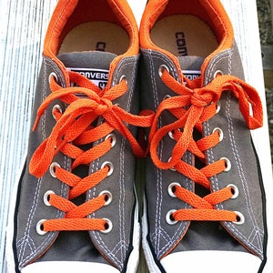 Grey and orange converse hot sale
