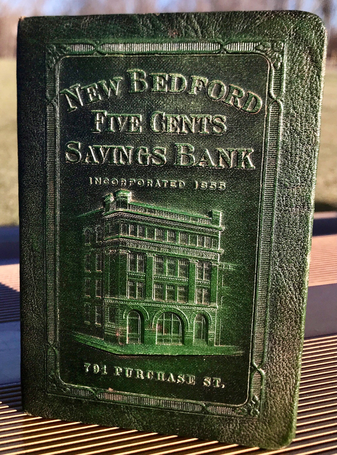 Vintage 1923 Antique Bankers Utilities Co. NEW BEDFORD 1855 Five Cents