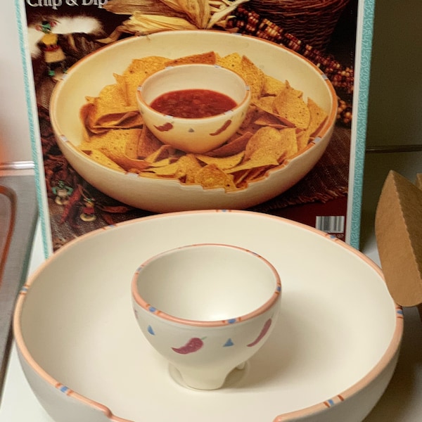 Treasure Craft Chip and Dip Bowl Etsy