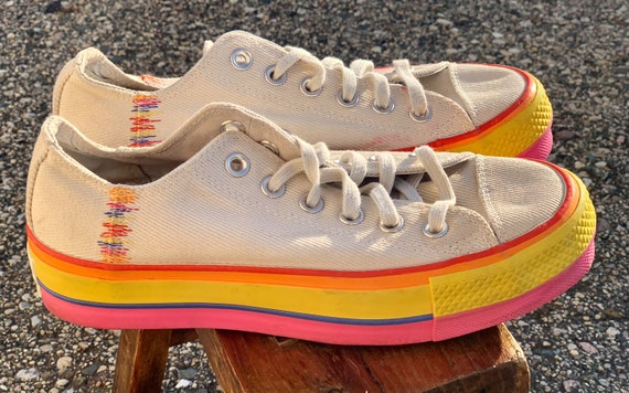 Converse all star rainbow sole best sale