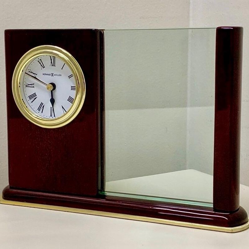 Howard Miller Warm Gray Emma Hardwood Analog Table Top Clock, New