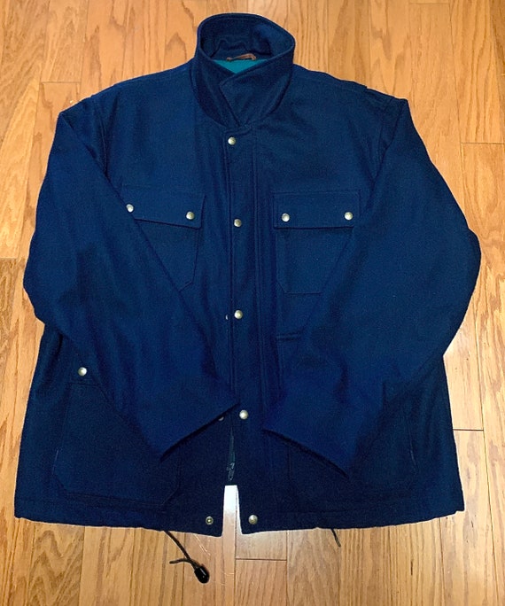 Vintage 1990s Full Zip & Button Down Collared Nav… - image 5