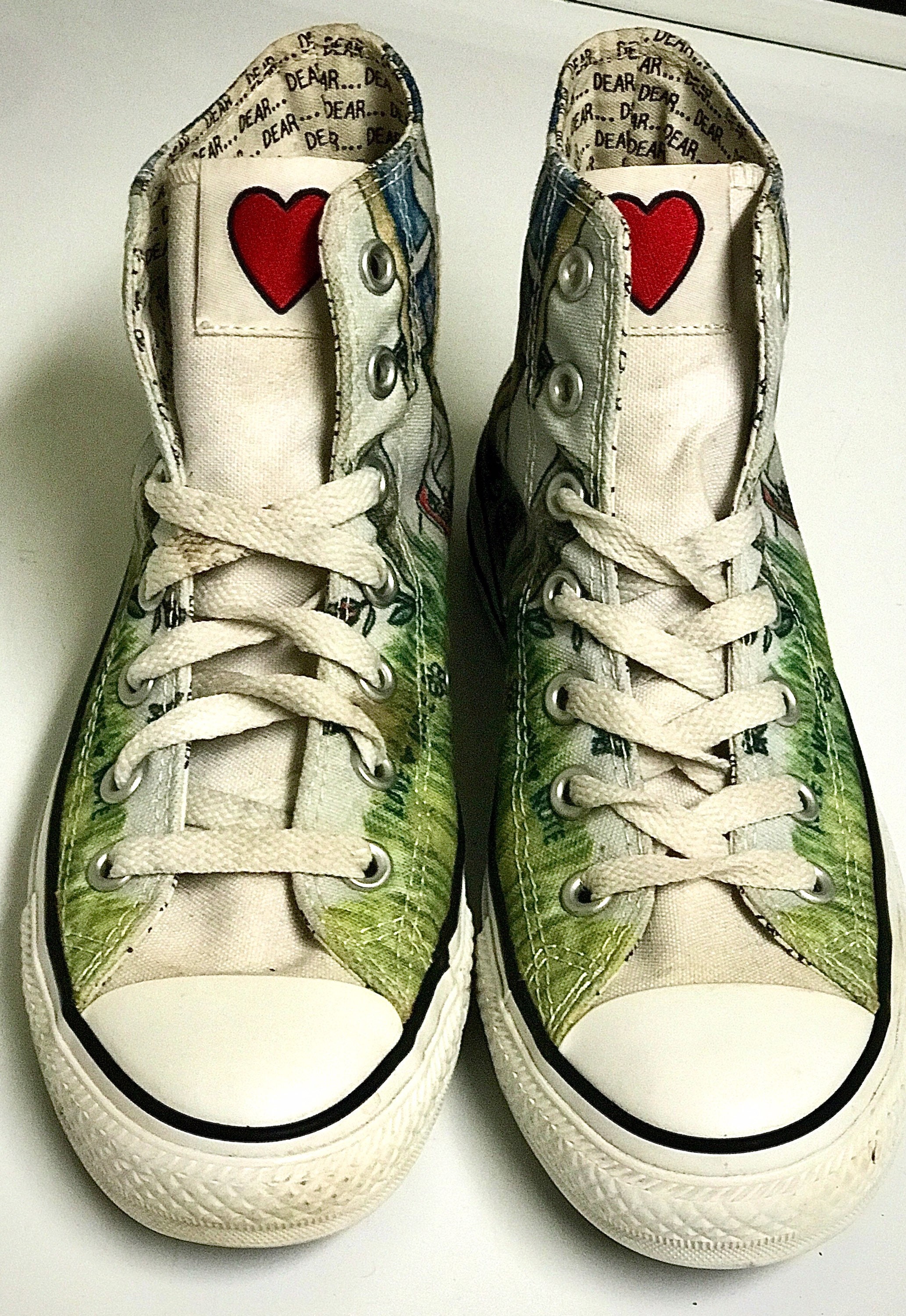 Mens 4 Womens 6 Rare Limited Edition Love Note CONVERSE CHUCK TAYLOR Canvas High Top Classic Basketball Skateboarding Sneakers Shoes Etsy