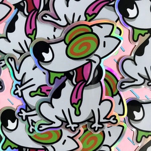 Hund Daze Holographischer Sticker