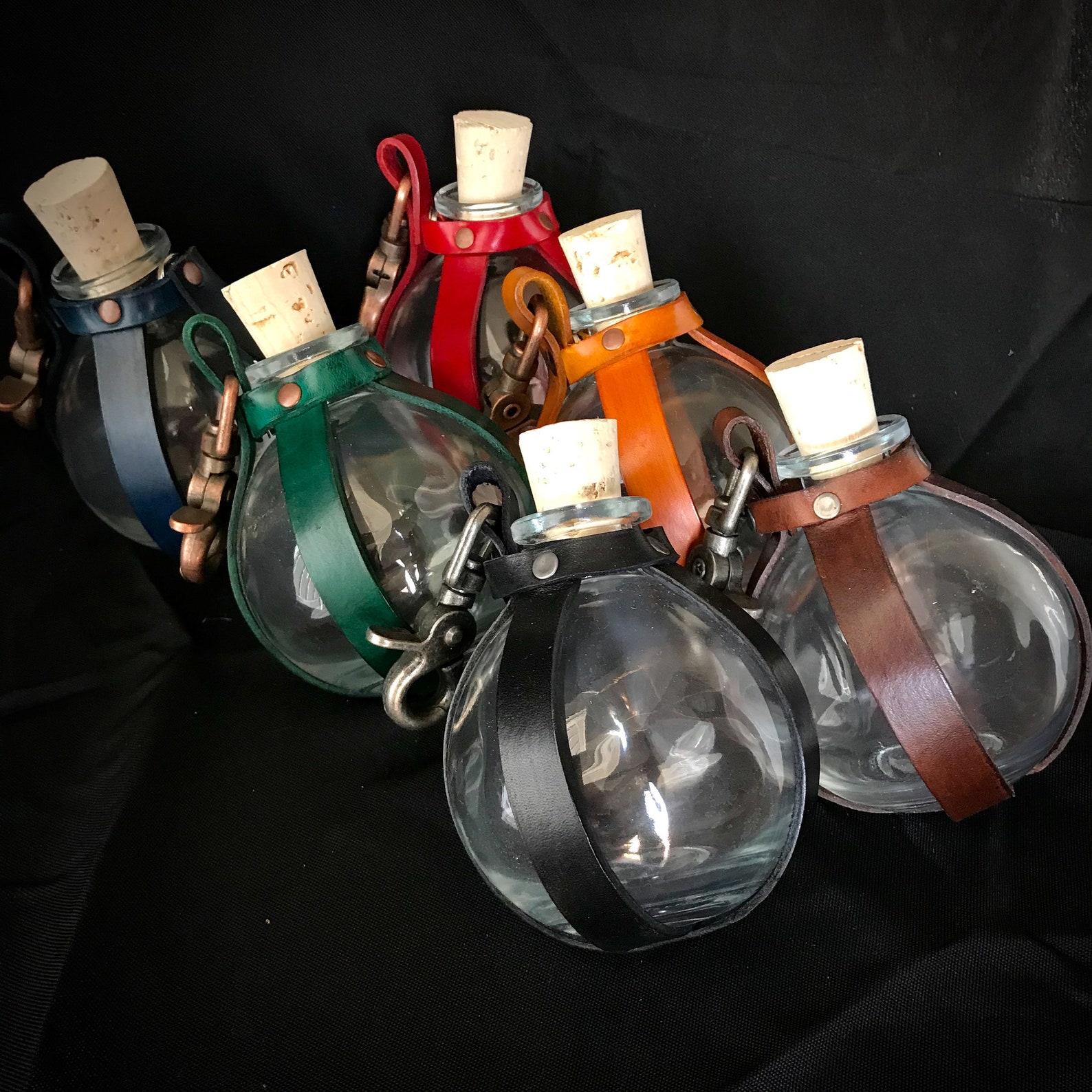 Potion bottle leather belt holder Etsy