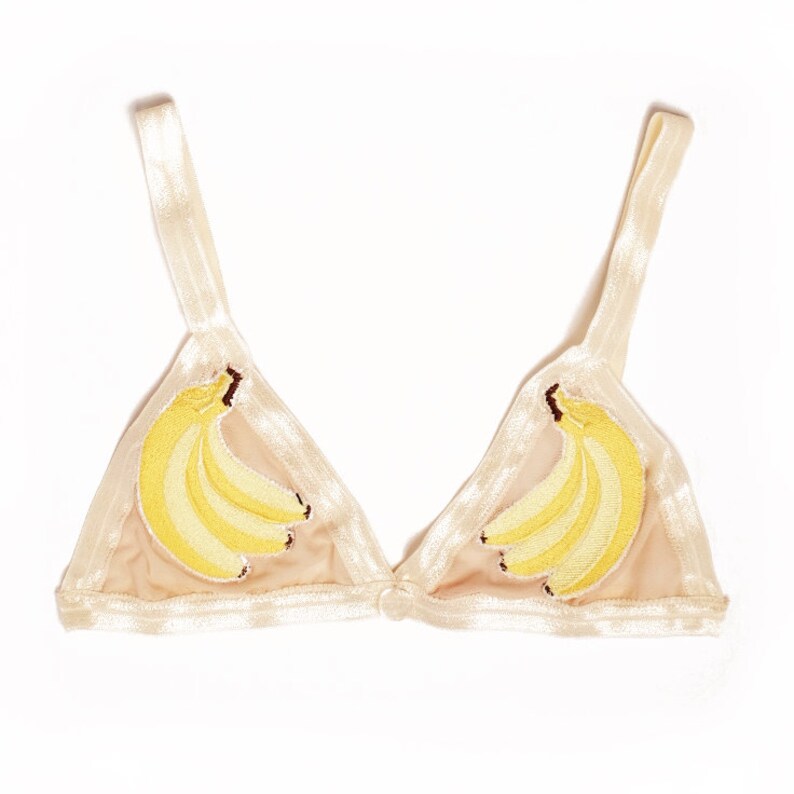 Nanner Bralette Banana Bra Banana Pasties Beige Bralette Etsy