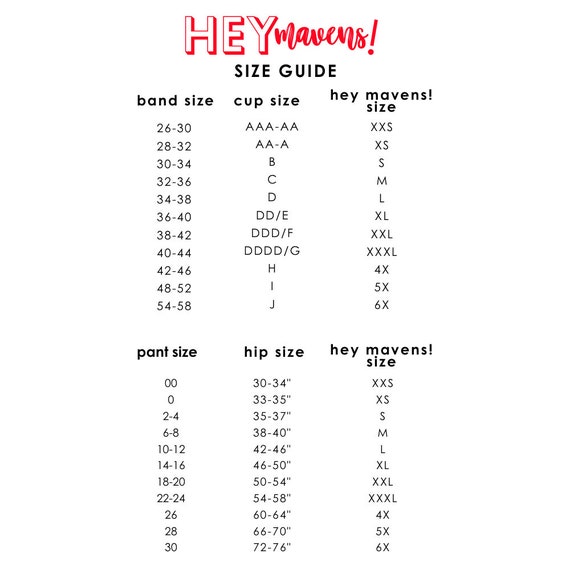 Meundies Size Chart