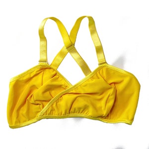 Yellow Solid Wrap Bralette