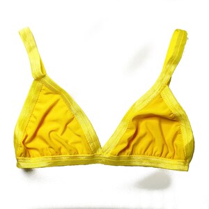 Yellow Solid Triangle Bralette
