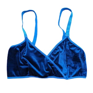 Blue Velvet Wrap Bralette