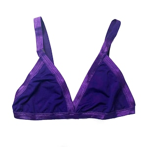 Purple Solid Triangle Bralette