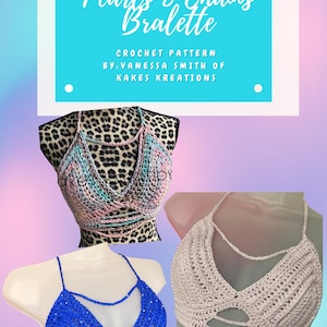 Crochet pattern, Crochet bikini top pattern, crochet top pattern, crochet bra top pattern, crochet bralette, crochet bralette pattern,