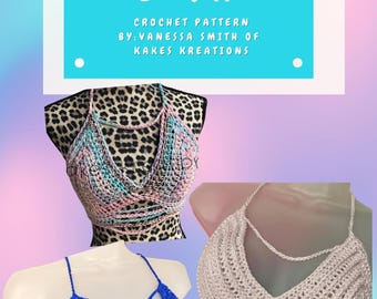 Modello all'uncinetto, modello per top bikini all'uncinetto, modello per top all'uncinetto, modello per reggiseno all'uncinetto, bralette all'uncinetto, modello per bralette all'uncinetto,