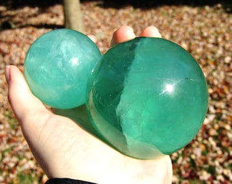 Green Fluorite Sphere, Green Fluorite Crystal Ball, Natural Fluorite Crystal Orb Sphere Carving