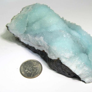 Blue Aragonite Specimen, Raw Blue Aragonite Crystal Cluster, Blue Aragonite Mineral, Natural Crystal Cluster Specimen Aragonite #7