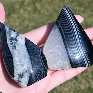 Onyx Crystal Flame, Black Onyx Crystal Point, Natural Onyx Crystal Carving, Crystal Gift