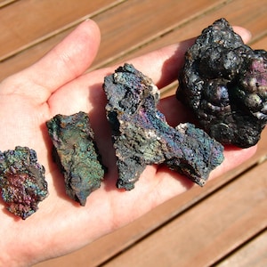 Iridescent Turgite, Goethite with Hematite Crystal Specimen, Natural Raw Rainbow Hematite Goethite Turgite Crystal