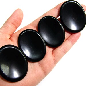 Obsidian Worry Palm Stone, Black Obsidian Crystal Pocket Stone, Natural Obsidian Crystal Carving, Small Crystal Gift