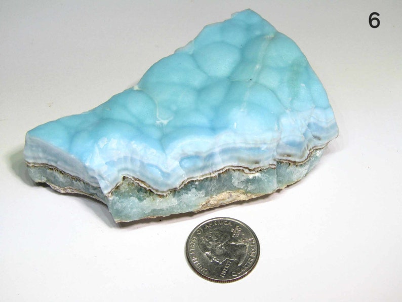 Blue Aragonite Specimen, Raw Blue Aragonite Crystal Cluster, Blue Aragonite Mineral, Natural Crystal Cluster Specimen Aragonite #6