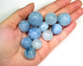 Aquamarine Sphere, Aquamarine Crystal Pocket Stone, Natural Aquamarine Crystal Carving, Aquamarine Crystal Ball Sphere