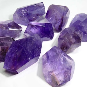 Amethyst Crystal Freeform, Lilac Amethyst Stone Ornament, Natural Gemmy Amethyst Crystal Freeform Carving