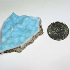 Blue Aragonite Specimen, Raw Blue Aragonite Crystal Cluster, Blue Aragonite Mineral, Natural Crystal Cluster Specimen Aragonite #1