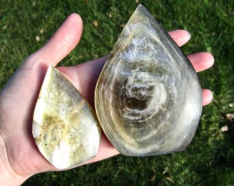 Muscovite Mica Crystal Flame, Golden Mica Crystal Freeform, Natural Lepidolite Mica Crystal Carving, Crystal Gift