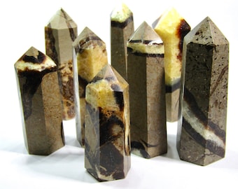 Septarian Tower - Septarian Nodule Wand Tower - Natural Dragon Stone Crystal Point Obelisk