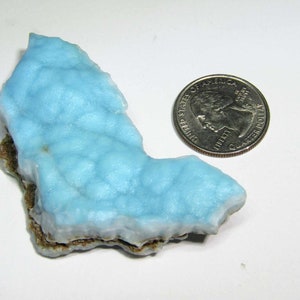 Blue Aragonite Specimen, Raw Blue Aragonite Crystal Cluster, Blue Aragonite Mineral, Natural Crystal Cluster Specimen Aragonite #3