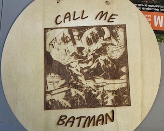 Comic characters on 12 inch round balsam picture.  Each one is made witth using a laser to burn the charters.