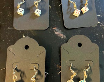 Dice earrings handmade jewerly.