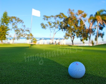 Golf Ball Flag Course Coronado Bridge San Diego California Photography Digital Download