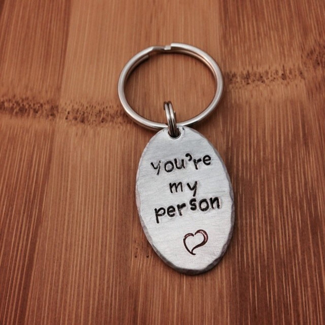You're my person Hand Stamped Keychain Handmade Gift Etsy