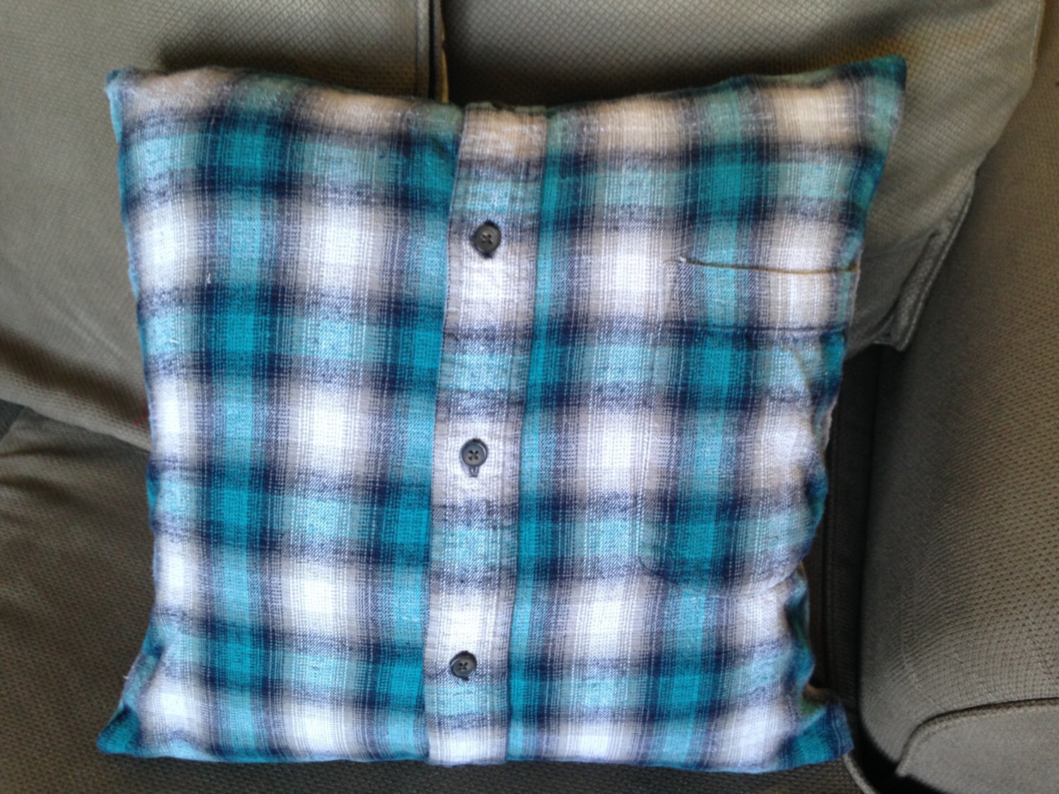 Flannel Shirt Memory Pillow / Boyfriend Pillow Etsy