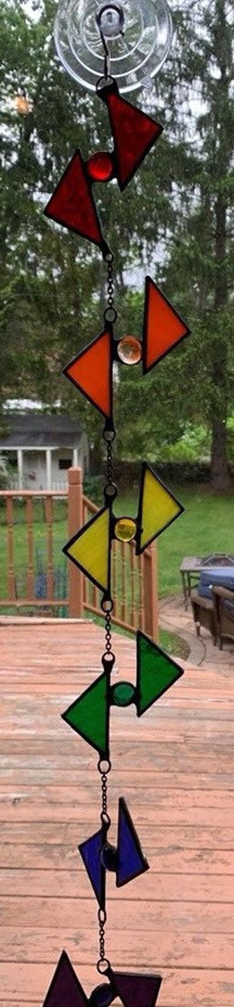 Rainbow Stained Glass Suncatcher Etsy