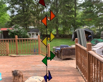 rainbow stained glass suncatcher