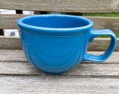 Retired Fiesta Peacock Blue jumbo Mug Soup bowl Fiestaware