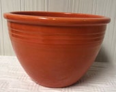Vintage Fiesta Radioactive Red 2 mixing or nesting bowl Fiestaware old with inside rings