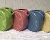 Fiesta retired colors mini disk pitcher or creamer Fiestaware miniature discontinued chartreuse yellow periwinkle rose