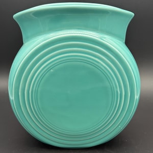 Fiesta Ware Retired Turquoise Blue Millennium 2 Disk Vase Fiestaware II post 1986